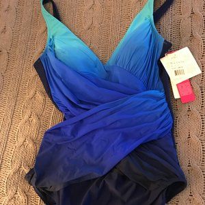 Gottex Lattice V-Neck Swimsuit